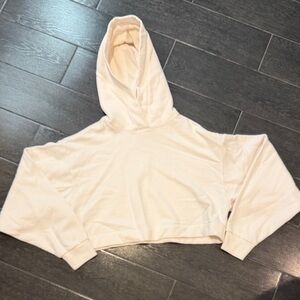 ALO Yoga Cream Cropped Hoodie